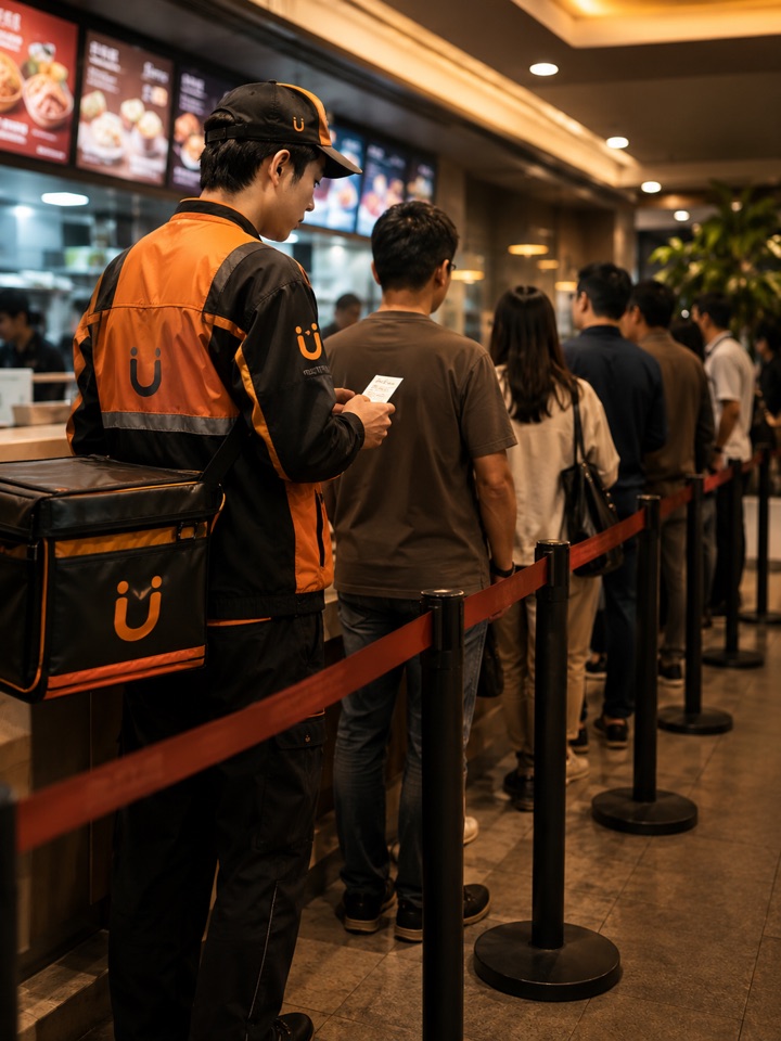 UU跑腿员帮用户排队取号